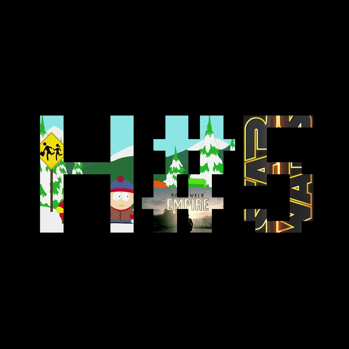 H#5: South Park, Boardwalk Empire, Star Wars episode artwork